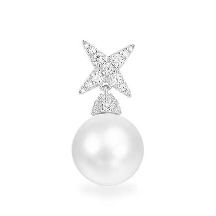 APM Monaco 珍珠耳环 - 银白色（单只）